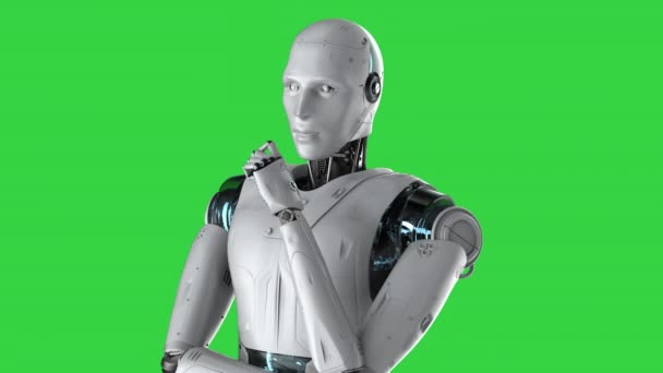 robot denken of berekenen geïsoleerd  - Video