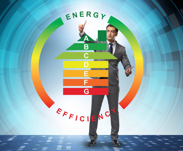Businessman in energy efficiency concept - Photo, Image