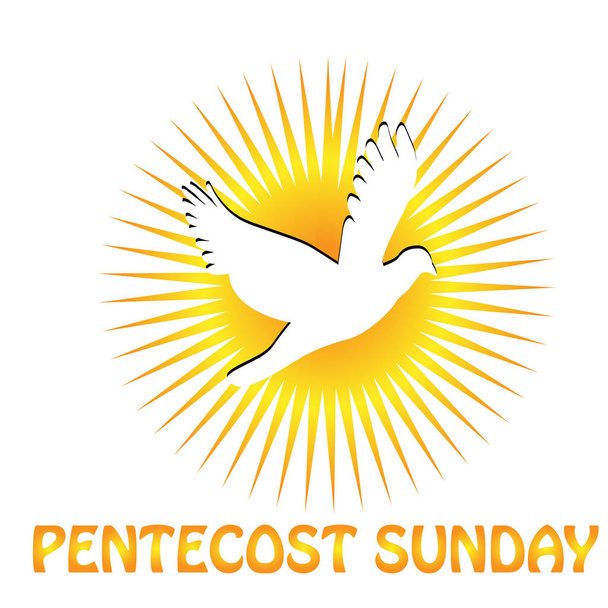Speciální karta Penteccost Sunday pro tisk  - Vektor, obrázek
