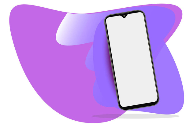 Рамка смартфона менш порожній екран, повернута позиція. 3d ізометрична ілюстрація мобільного телефону. Перегляд перспективи смартфона. Шаблон для інфографіки або інтерфейсу дизайну інтерфейсу для презентації. векторний
 - Вектор, зображення