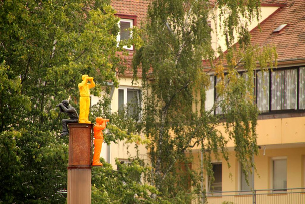 ニュルンベルクのダウンタウンにある都市景観 - 写真・画像