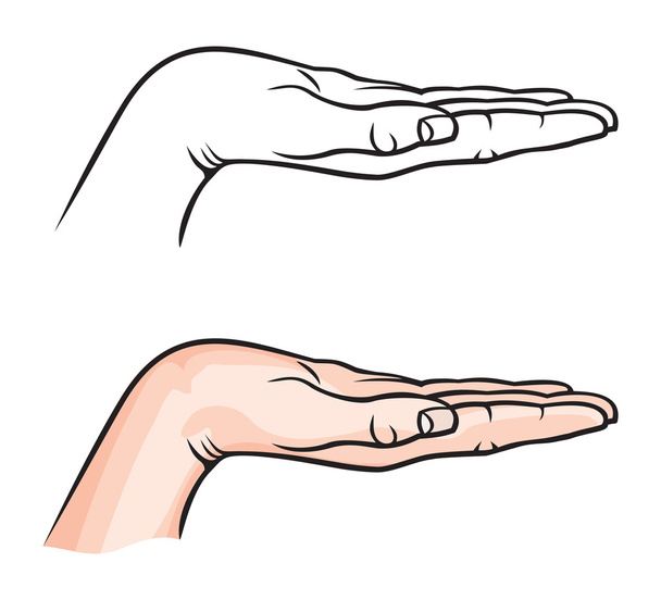 weibliche Hand haltend - Vektor, Bild