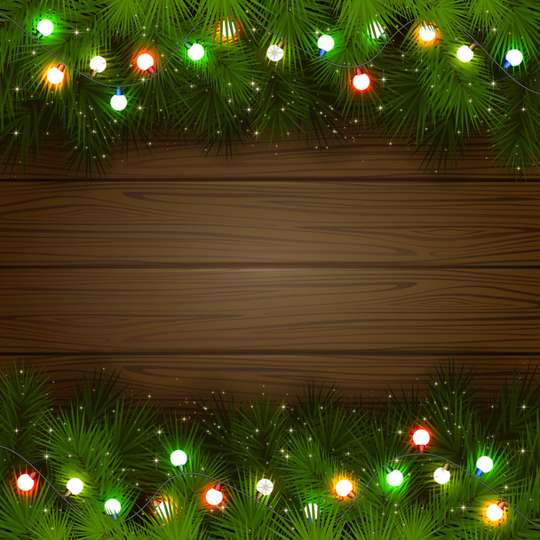 πολύχρωμη γιρλάντα Χριστουγέννων - Διάνυσμα, εικόνα