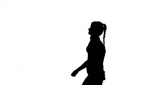 Silhouette Beautiful Latin woman dancing. - Filmati, video