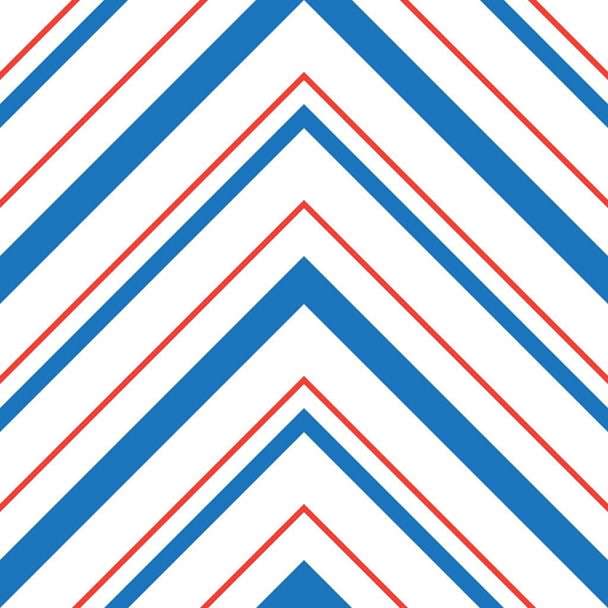 Vermelho e azul Chevron diagonal listrado sem costura fundo padrão adequado para têxteis de moda, gráficos
 - Vetor, Imagem