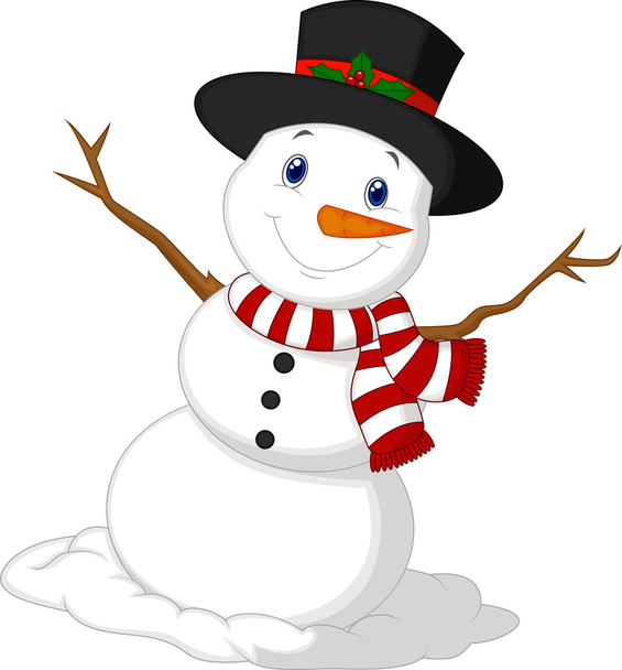 Christmas snowman - Vector, afbeelding