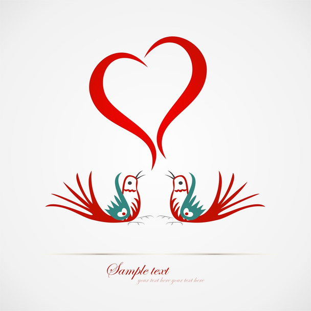 Love bird - Valentine's day - Вектор,изображение