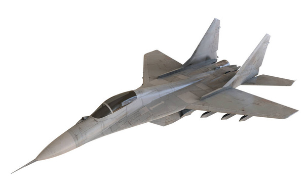 Aeromobile da combattimento isolato su sfondo bianco - Render 3D
 - Foto, immagini