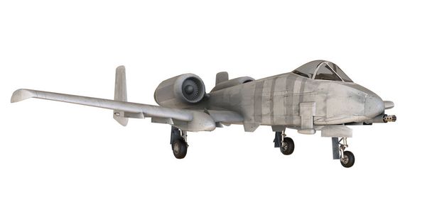 Fighter vliegtuigen geïsoleerd op witte achtergrond - 3D Render - Foto, afbeelding