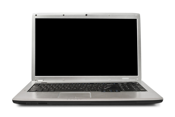 Laptop aislado en blanco, camino de recorte incluido
 - Foto, imagen