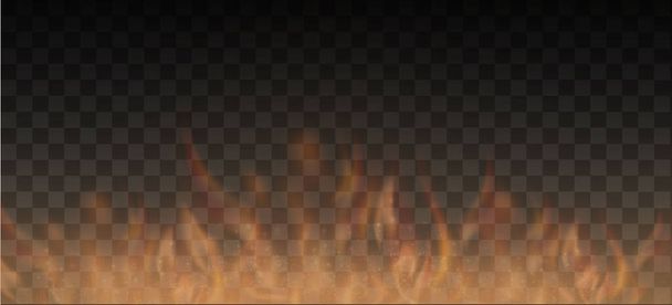 mgła i dym. ogień izolowany na przezroczystym tle - Wektor, obraz