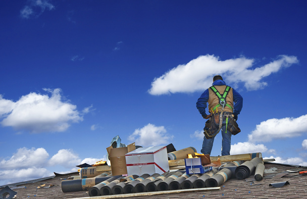 Construcción Roofer trabajador
 - Foto, Imagen