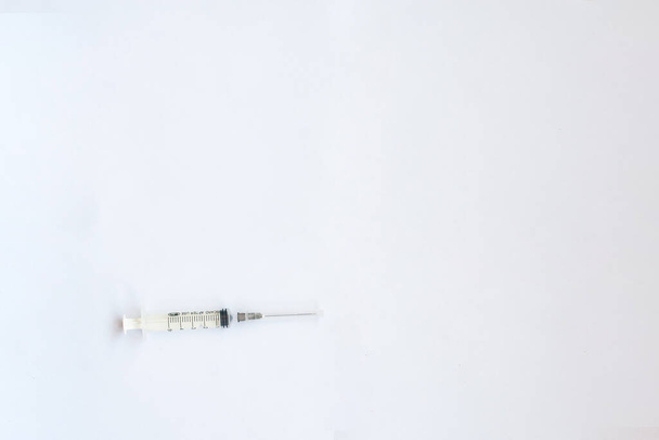 syringes on a white background - Photo, Image