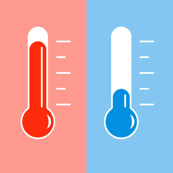 ikona termometru wektor temperatury zimnej na gorąco  - Wektor, obraz
