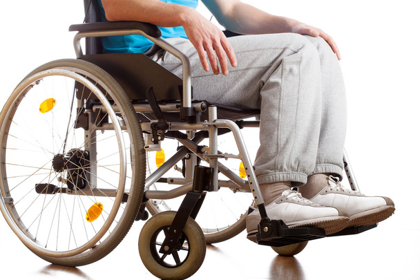 Sitting in a wheelchair - Foto, Bild