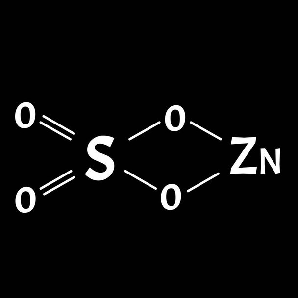 El sulfato de zinc es una fórmula química molecular. Infografías de zinc. Ilustración vectorial sobre fondo aislado
. - Vector, imagen