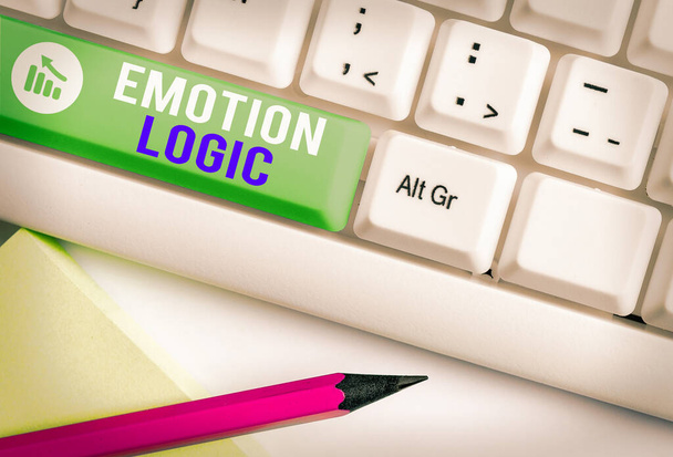 Az Emotion Logic-ot bemutató levél. Üzleti fotó bemutató szív vagy agy lélek vagy intelligencia Zavartság Egyenlő egyensúly. - Fotó, kép
