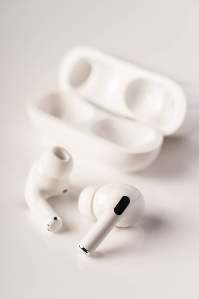 The new airpods pro features active noise cancelling and  customizable fit - Photo, Image