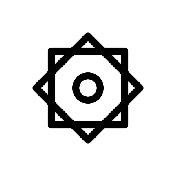 Islamic symbol line eight point star vector shape. Design template vector - Vector, Image