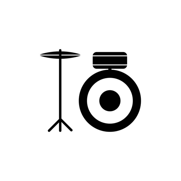 Drummer set icon. Design template vector - Vector, Image