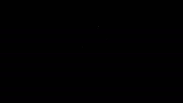 Bílá čára Ikona soli izolovaná na černém pozadí. Vaření koření. Grafická animace pohybu videa 4K - Záběry, video