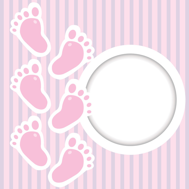 Cadre rose avec marches pour bébé
 - Photo, image