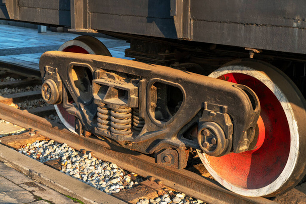 Train Car Undercarriage, passenger train, freight train. - Photo, Image
