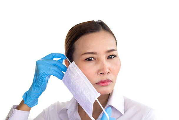 female doctor with facial mask  - Foto, Imagem