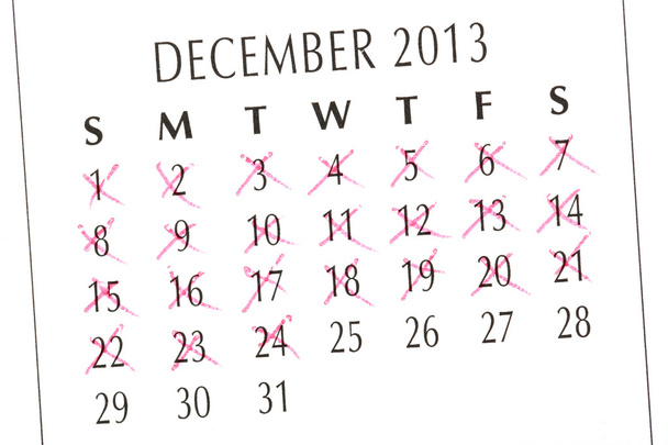Cuenta atrás los días con un calendario
 - Foto, imagen