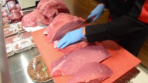 Corte de carne stock video
 - Metraje, vídeo