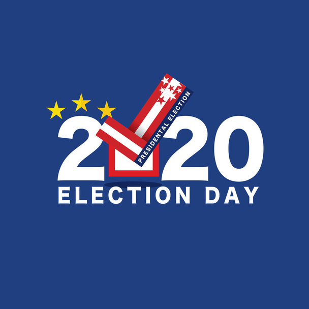 Elecciones presidenciales 2020 Voto Tipografía Vector Illustration
 - Vector, imagen