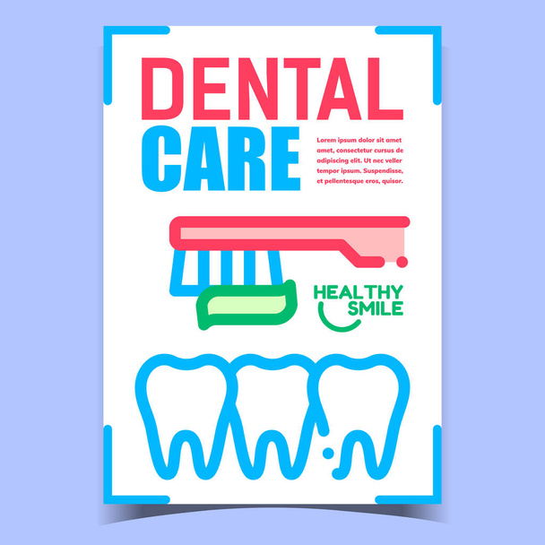Cura dentale Pubblicità creativa Poster Vector
 - Vettoriali, immagini