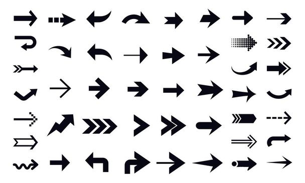 Diseño de vectores de flechas blanco y negro
 - Vector, Imagen