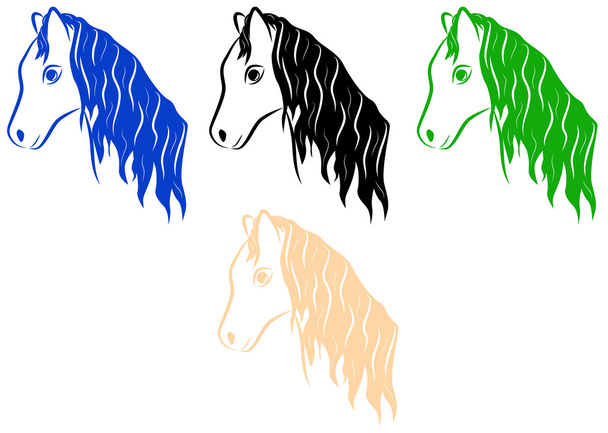 The horse's head - Vector, Image