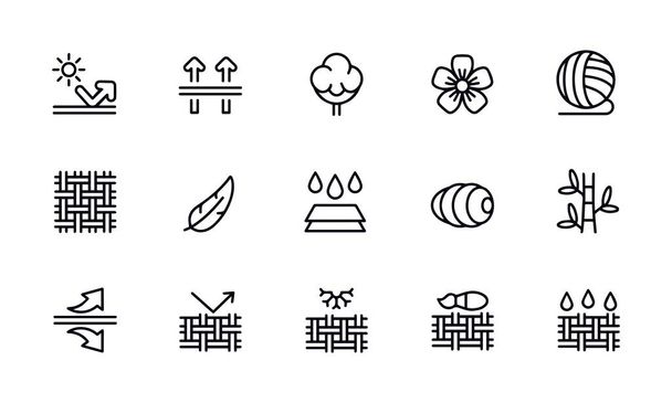 Set di icone in tessuto
 - Vettoriali, immagini