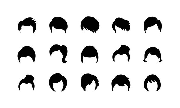  Hairstyle icon set vector design  - Vector, Image