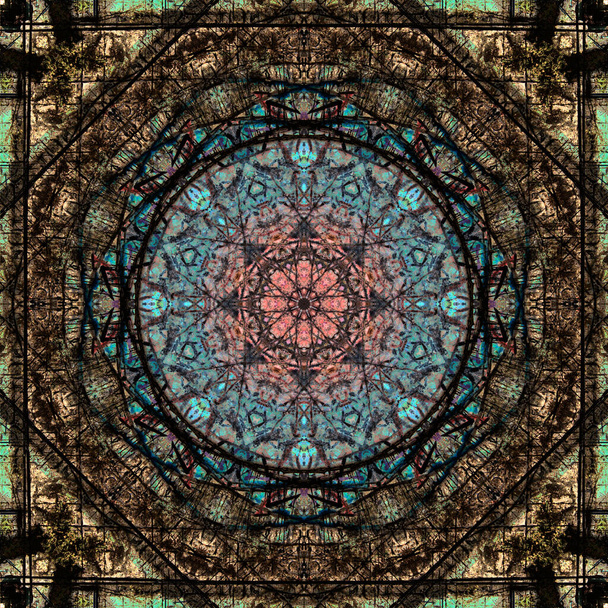 Fond kaléidoscope abstrait. Belle texture kaléidoscope multicolore. - Photo, image