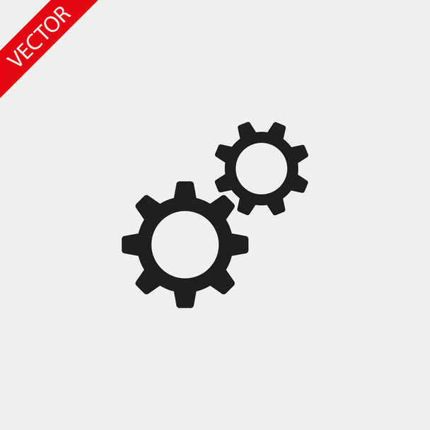 Getriebe Vektor-Symbol, lorem ipsum flaches Design - Vektor, Bild