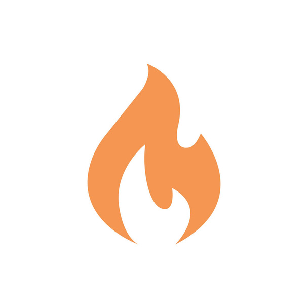 icono amarillo naranja fuego en estilo plano simple. símbolo de vector
 - Vector, Imagen
