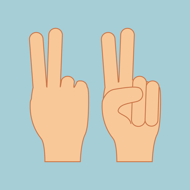 kéz gesztus - Vektor, kép