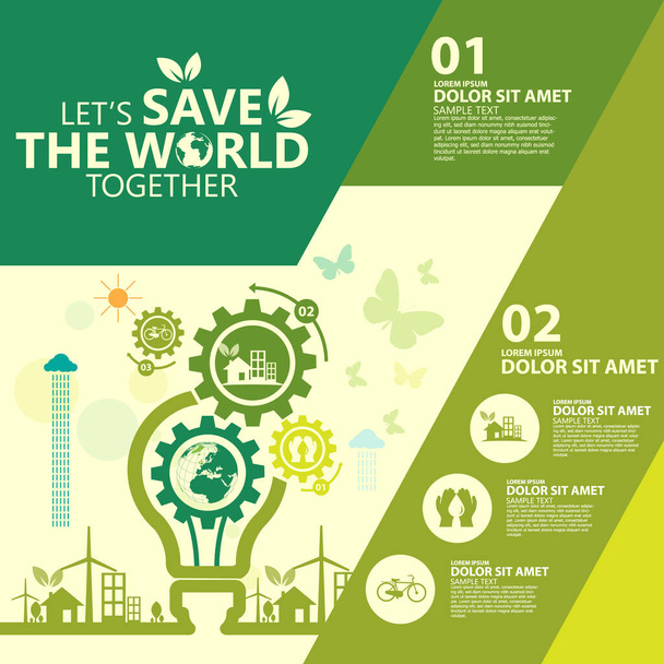 Environment. Let's Save the World Together  - Vector, Image
