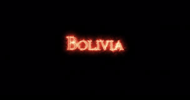 Bolivie écrit avec le feu. Boucle - Séquence, vidéo