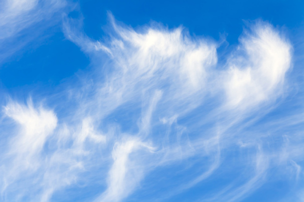 Heavenly landscape: clouds on a bright blue sky - Photo, Image