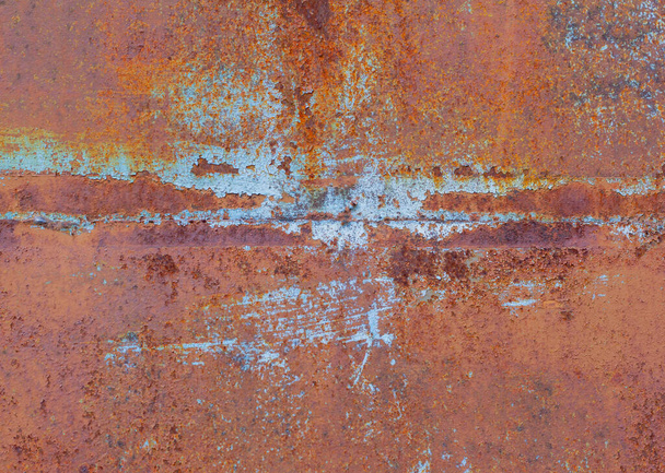 Rostiger Hintergrund. Rost.Textur des alten rostigen Eisen.Rot-brauner Rost bedeckte das Metall. - Foto, Bild