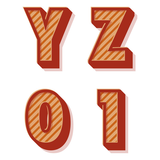 Vector retro alphabet - Vecteur, image