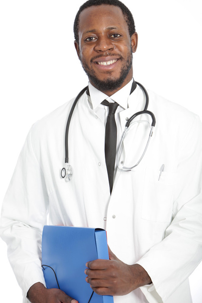 Confident friendly African doctor - Фото, зображення