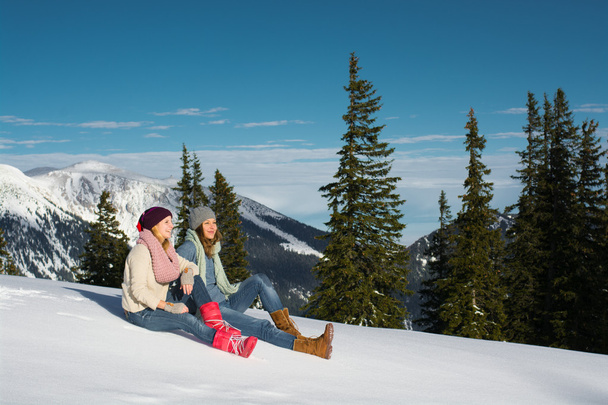 Winterurlaub, Entspannung auf Schnee - Foto, Bild