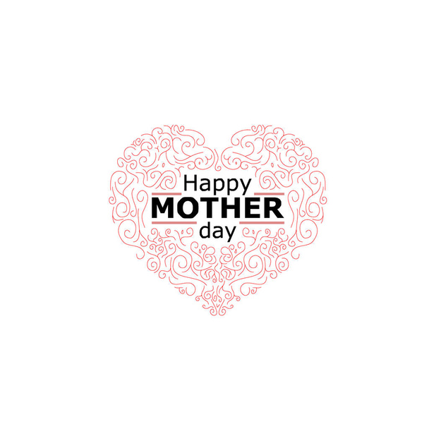 Feliz Día de la Madre vector de texto
 - Vector, imagen