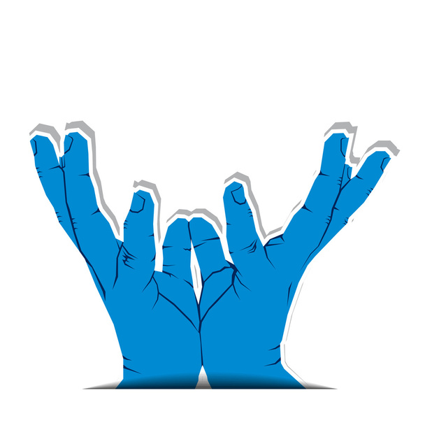 Positionsvektor mit offener Hand - Vektor, Bild