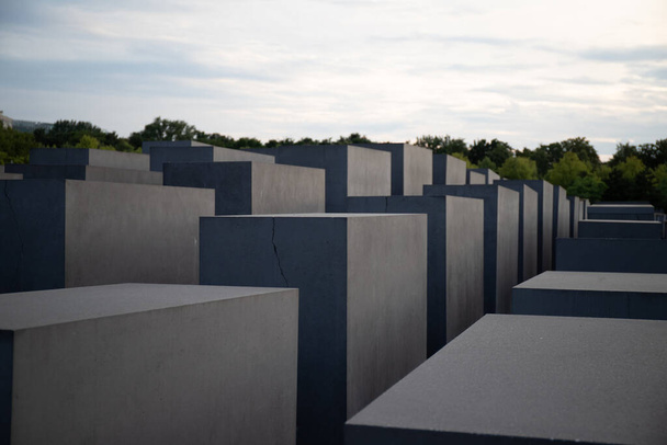 The Memorial to the Murdered Jews of Europe is a memorial in Berlin to the Jewish victims of the Holocaust - Foto, Imagen
